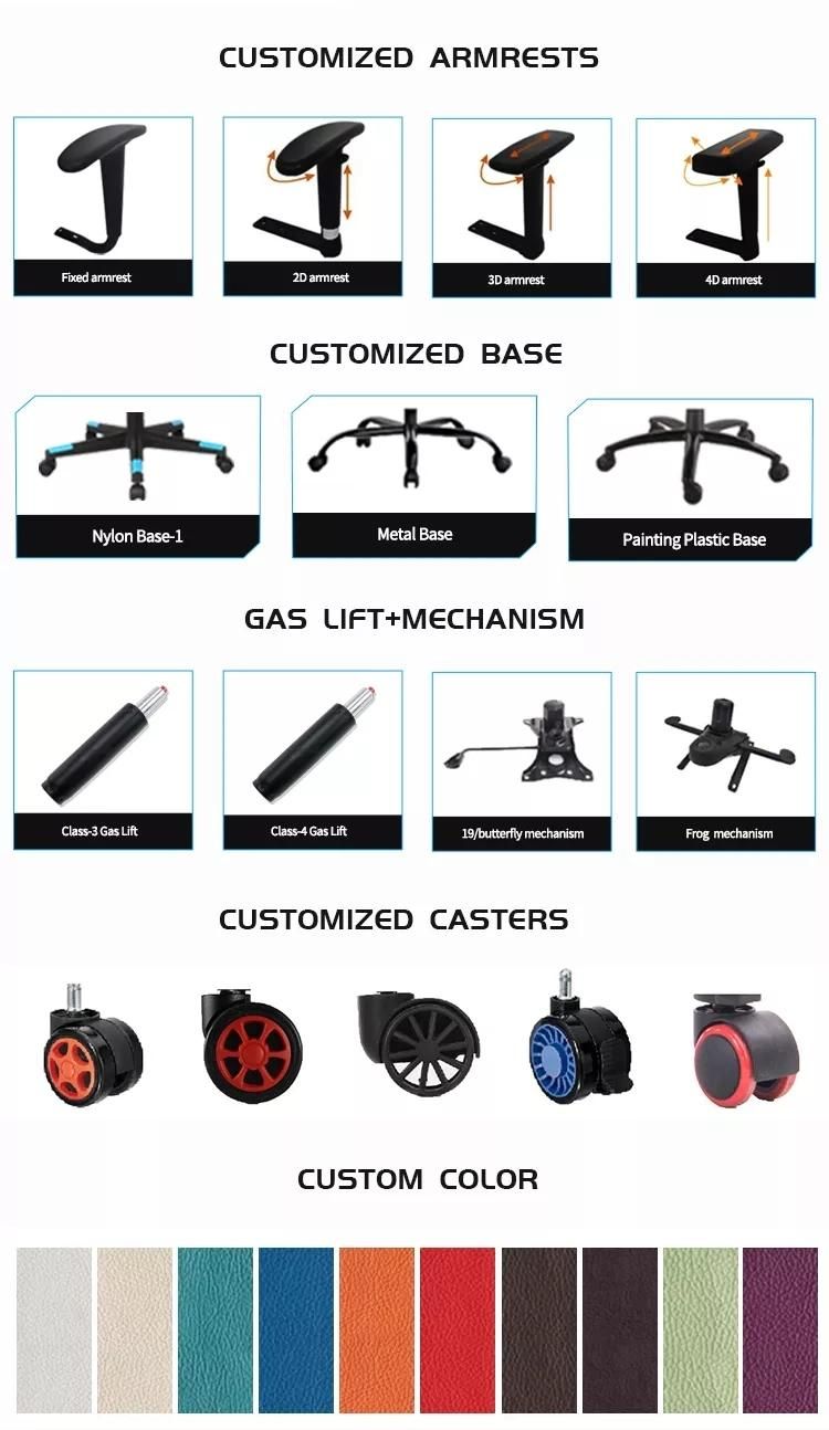 Nylon Base and Racing Wheels Gaming Chair with Footrest