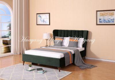 Huayang Bedroom Bed Luxury Modern Hotel Bedroom Furniture King Size Double Fabric Leather Bed Frame