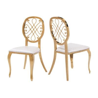 Wholesale Bride and Groom Mirrored Gold Wedding Banquet Chair