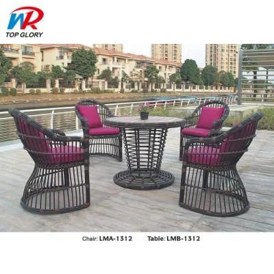 Outdoor Furniture Home Hotel Restaurant Patio Garden Sets Dining Table Set Aluminum Rattan Plastic Outdoor Chair