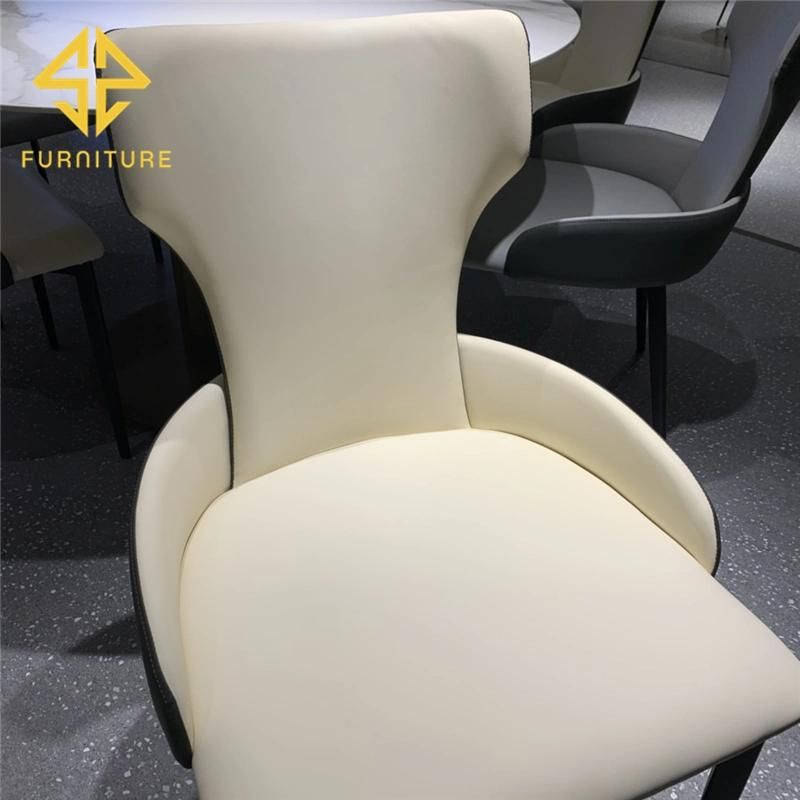 Wholesale Modern Home Furniture Rice White Leather Dining Chair