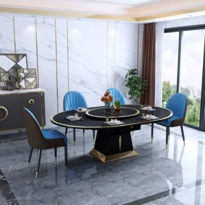 Modern Luxury Hotel/Home Metal Legs Dining Table Kitchen Restaurant Furniture