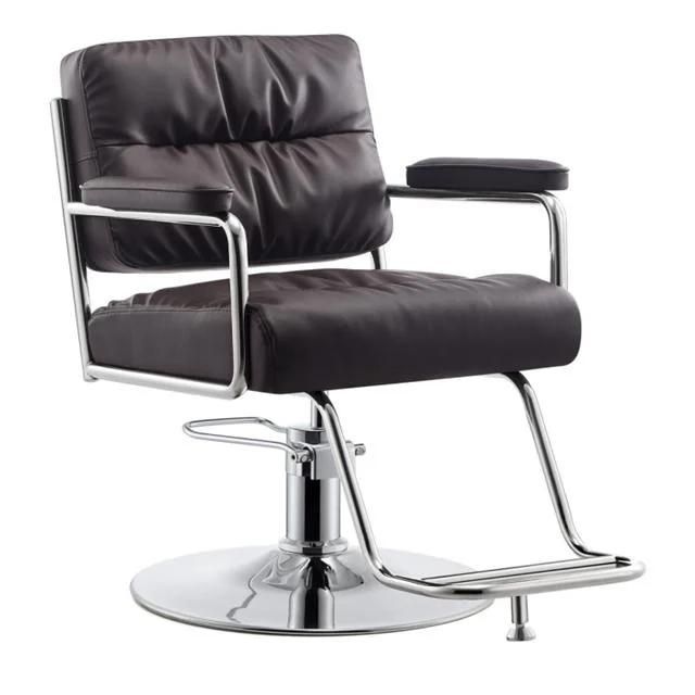 Hl-7262 Salon Barber Chair for Man or Woman with Stainless Steel Armrest and Aluminum Pedal