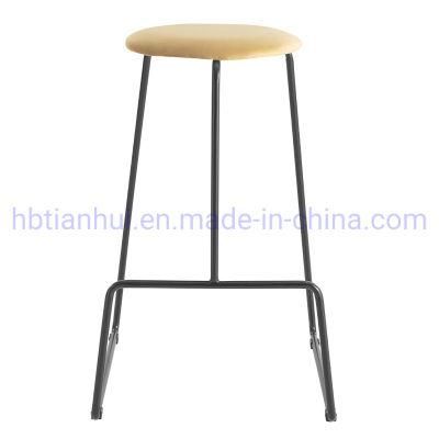 Hot Selling Home Furniture Modern Leather Chairs Metal High Bar Stool Counter Kitchen and Home Dining Chair