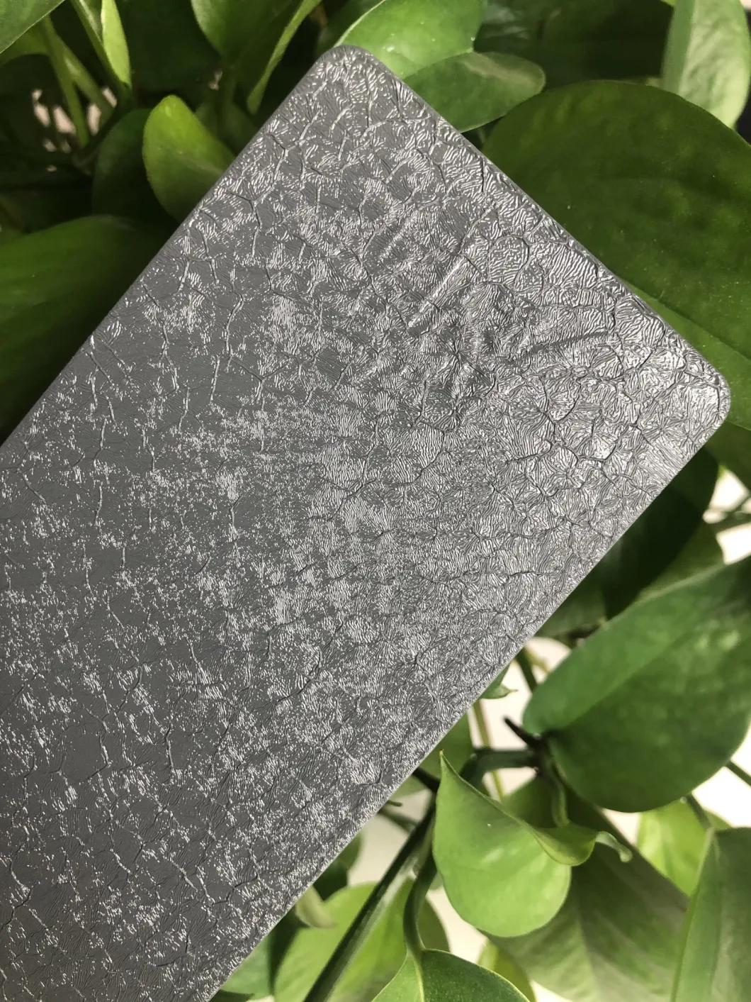 Crocodile Skin Marble Cracking Leather Hammer Effect Ral 9005 Black Epoxy Polyester Powder Coating