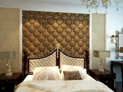 Luxury Hotel Bed Headboard Leather Embossed Panel