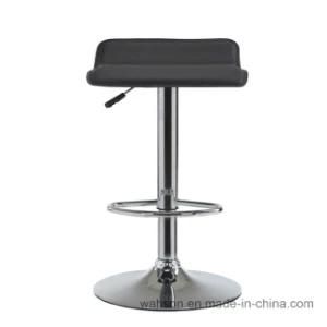 Contemporary Executive Air Lift Adjustable Chair Swivel Stool with Black Seat
