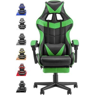 Green Hight Back Racing Chair Swivel Game Chair