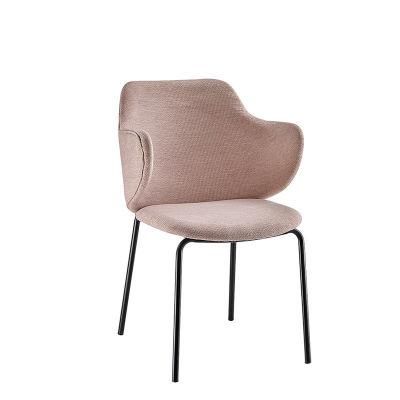 Modern Design Home Living Room Furniture Fabric Velvet Dining Room Chair with Metal Legs for Cafe