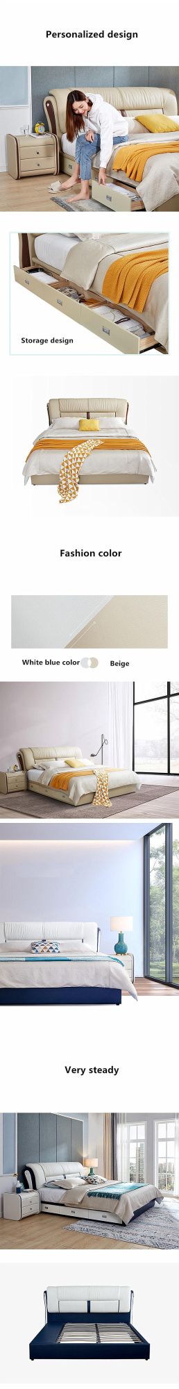 Modern Simple Modular Shelf Soft #Bed Bedroom Furniture 0180-5
