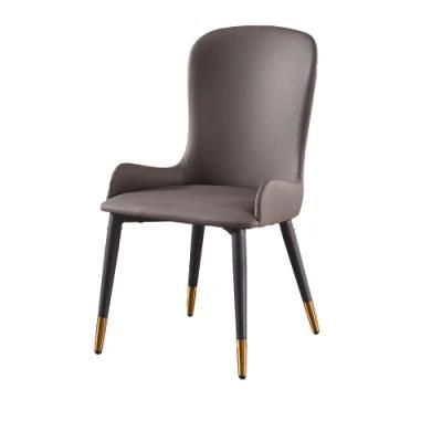 Modern Grey Leather Hotel Restaurant Furniture Dining Set Chairs