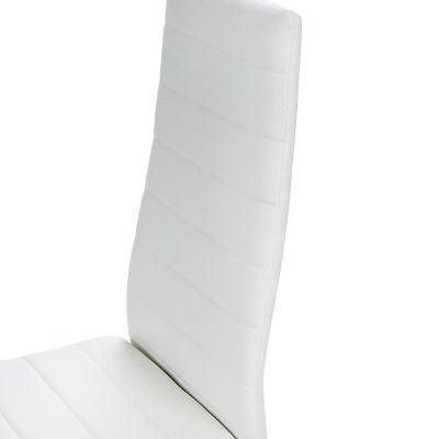 Nordic PU Leather Upholstered Dining Chair Sillas White Black Modern Dining Chair