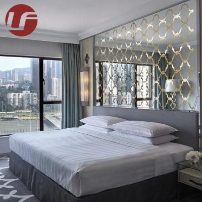 Grey PU Leather Hotel Bedroom Furniture for Light Luxury Headboard