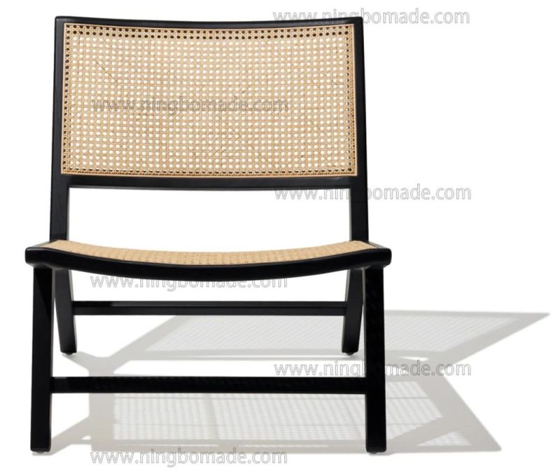 Elegant Rattan Upholstery Furniture Black South Elm and Nature Rattan Leisure Garden Chair