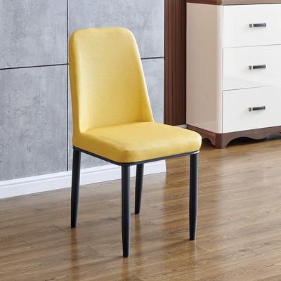 Hotel Restaurant Modern Style Metal Frame Leather Upholstered Furniture Dining Chair