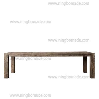 Rough-Hewn Planks Furniture Rustic Nature Reclaimed Oak Dining Table