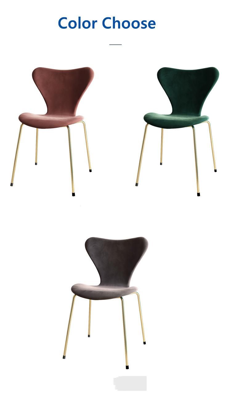 New Design Wholesale China Steel Genuine Leather Upholstered Dining Chairs