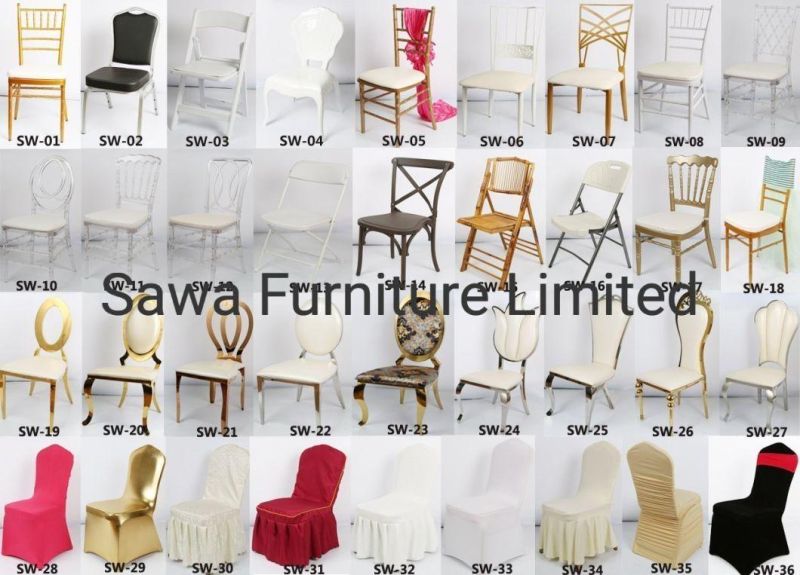 Four Chair Legs′ Stainless Steel Chair with Leather for Event Banquet Party Hotel Indoor Outdoor
