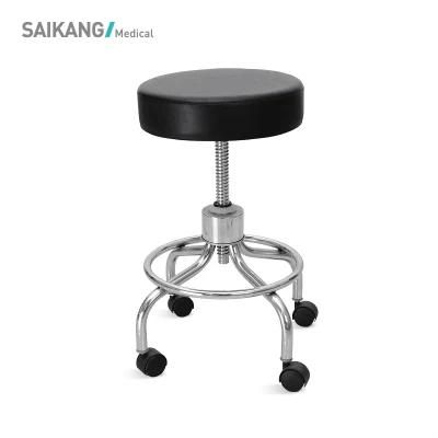 Ske015-2 PU Leather Pneumatically Control Height Adjustable Hospital Doctor Nurse Office Chair with Casters