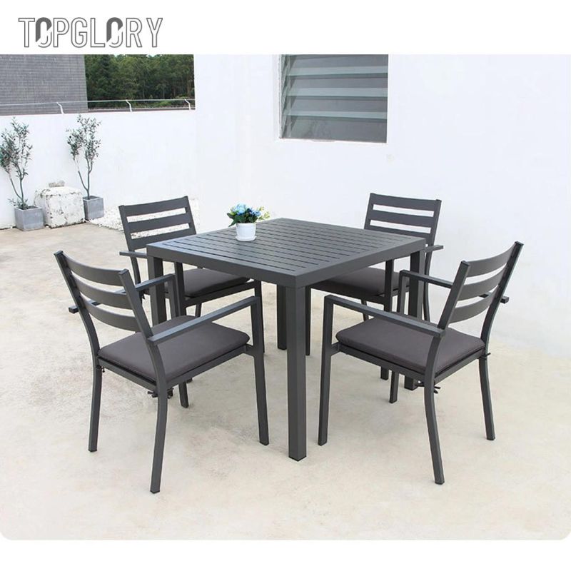 Factory Wholesale Price New Design Home Furniture Outdoor PP Plastic Rattan Olifen Rope Dining Chair and Table