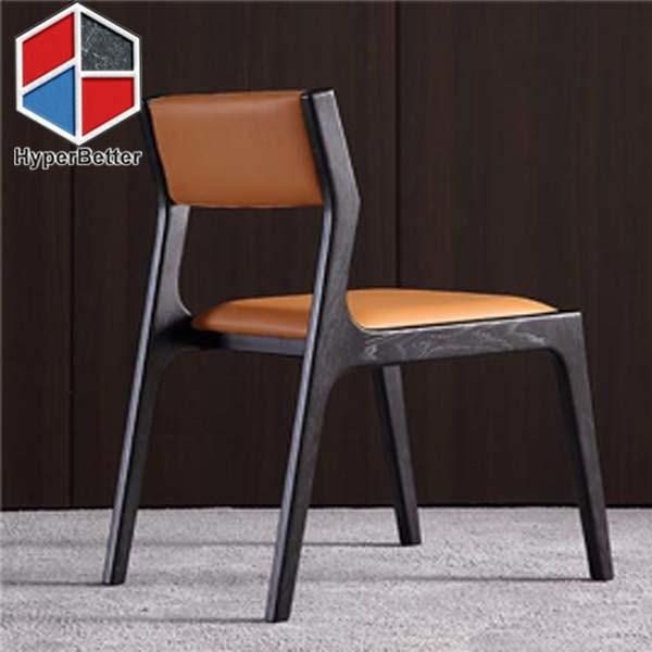 Armless Wood Frame PU Leather Hotel Chairs