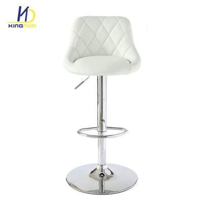 Adjustable Height Swivel PU Leather Restaurant Bar Stool with Back