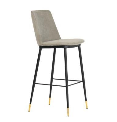 High Quality Home Commercial Bar Stool Bar Chair with Modern Fabric Back