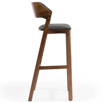 High-End Modern Design Hotel Gold Metal Iron Legs Bar Stool High Commercial Armrest Bar Chair for Barpu Leather