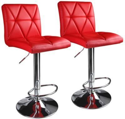 Bar Stools Set of 2 Adjustable Bar Chair with Back