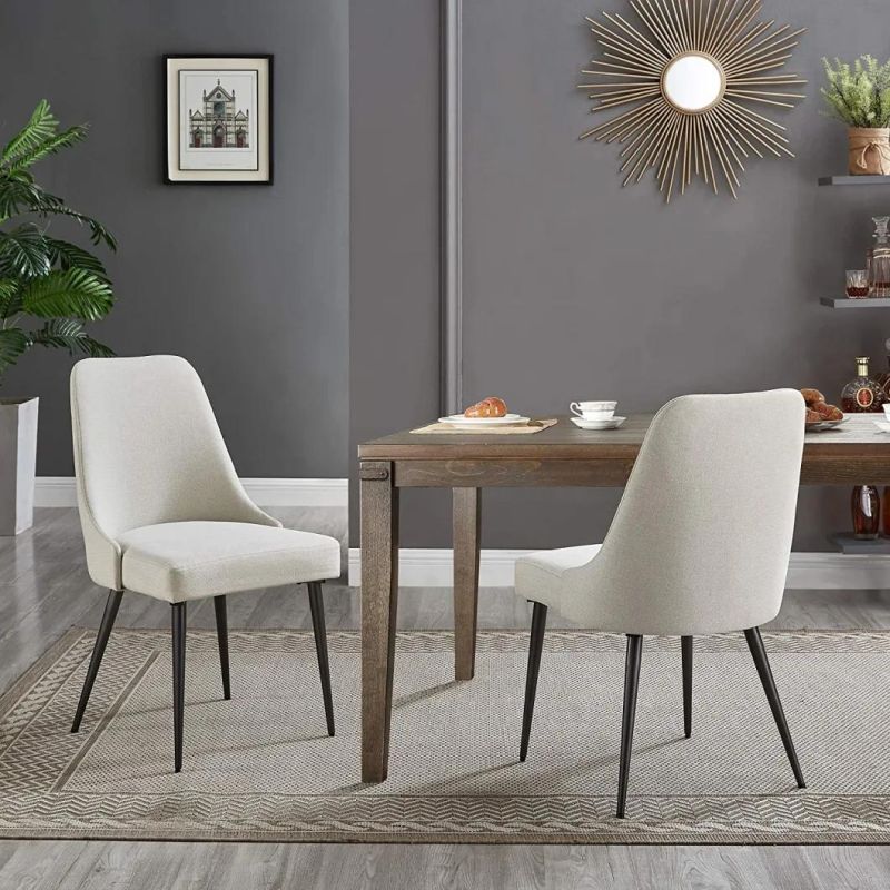 European Modern Design Leather Grey White Orange Dining Chair of 6 Chairs Kitchen Hotel Restaurant Furniture Dining Room Chairs