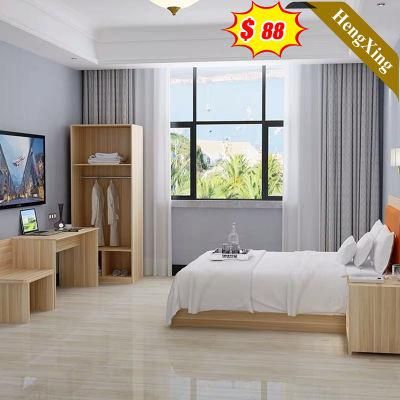 Hotel Platform Modern Bedroom Furniture Beds Solid Wood King Size Bed Frame
