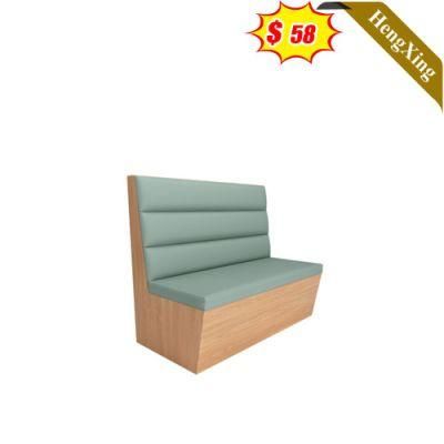 Restaurant Wooden Dining Beach Sofa with Leather Cushion Made in China