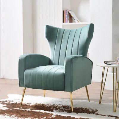 Beautiful Comfortable Leisure Chair Lounge Chair with Metal Goden Legs