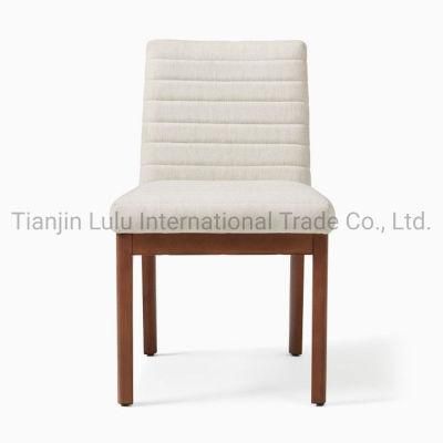 Nordic Fabric Dining Chair with Solid Leg for Hotel Restaurant Dining Room Chair