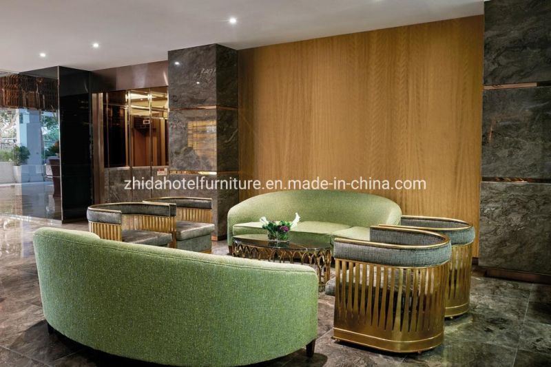 Cheap Factory Modular Furniture Hotel Lobby Leather Chairs Reception Desk
