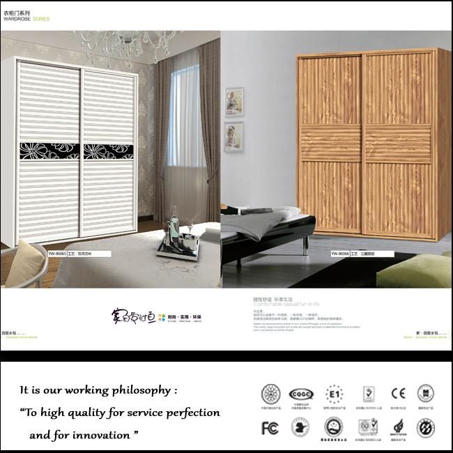 Modern Built-in Sliding Shutter Doors Wardrobe