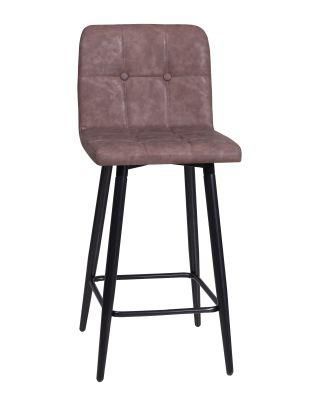 Upholstered Cheap Modern Synthetic PU Leather Bar Stools with Footrest