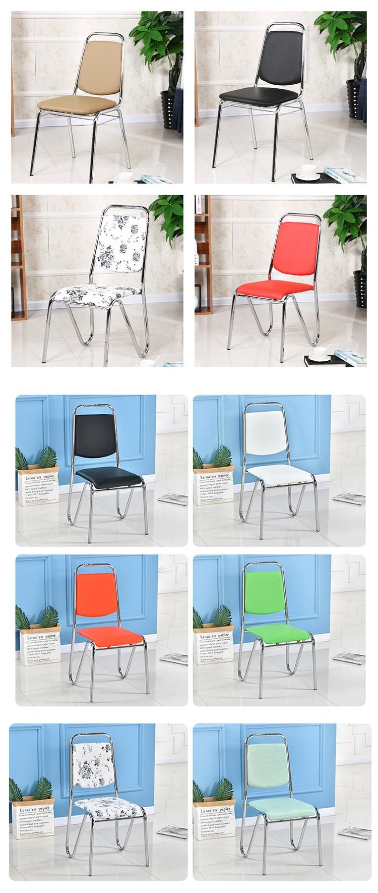 Hot Sale PU Leather Home Restaurant Furniture Outdoor Stabckable Banquet Chair