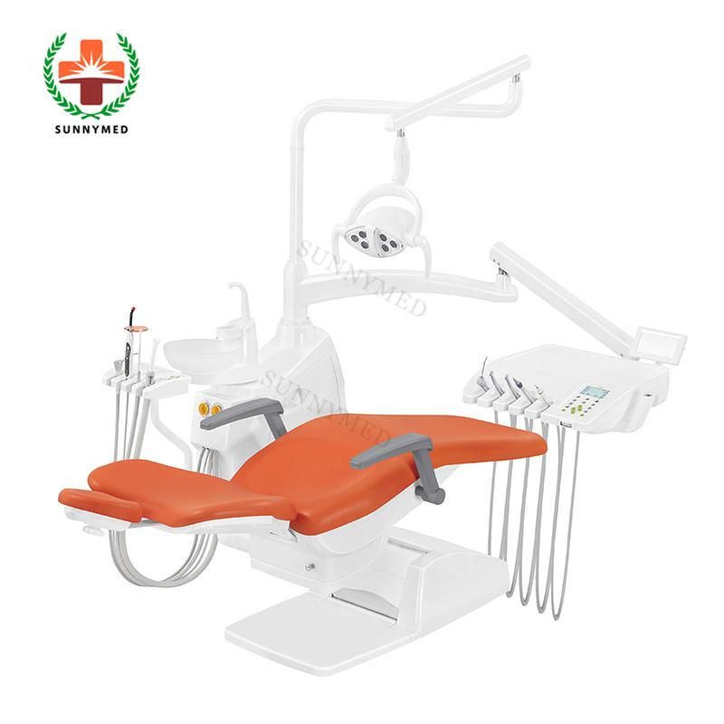 Sy-M001-III Seamless PU Leather Dental Equipment Chair Unit Electric Dental Unit