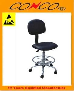 ESD High Chair with Footring Antistatic PU Leather Chair