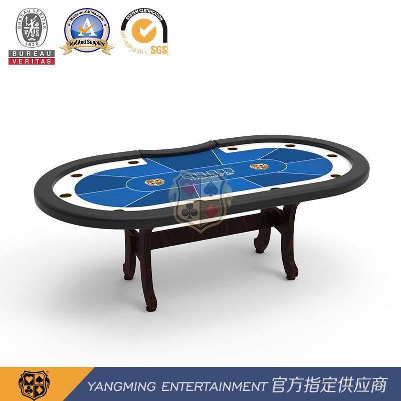Upgrade Custom-Made 10-Person Simple Folding Texas Hold′ Em Entertainment Game Table Design Ym-Tb01
