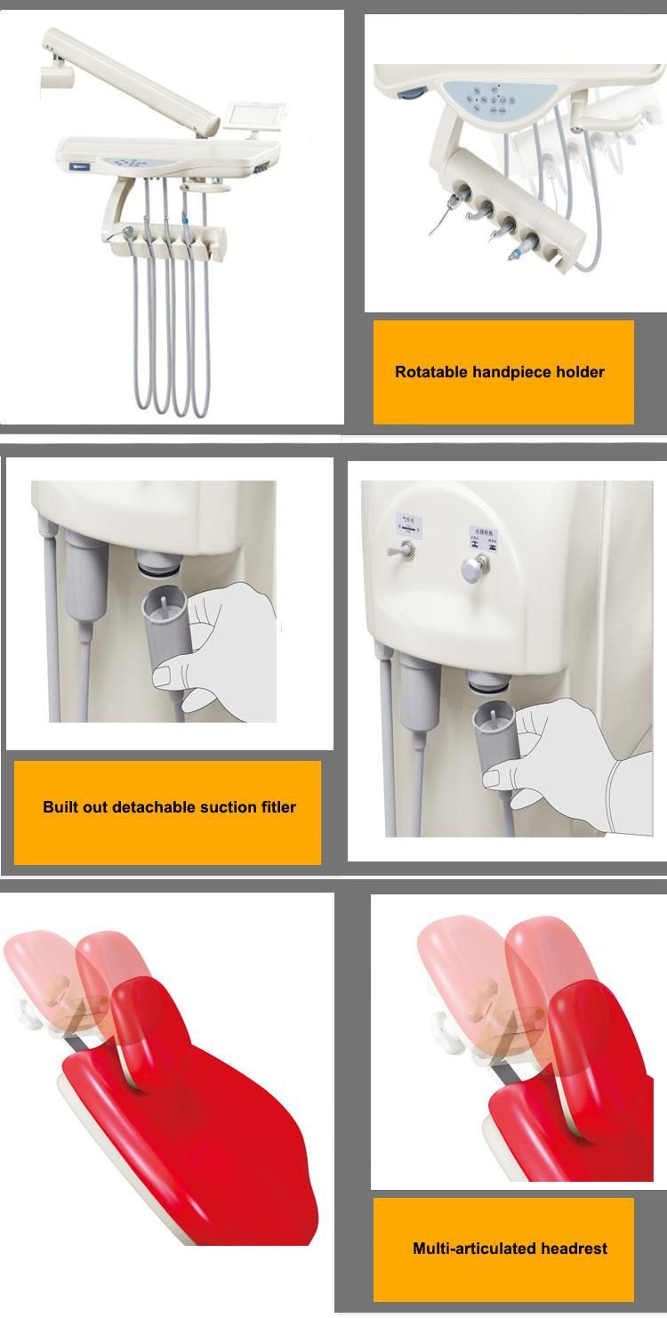 Gladent Ce and FDA Apprived Dental Chair Dental Unit Price with Rotatable Unit Box (GD-S200)