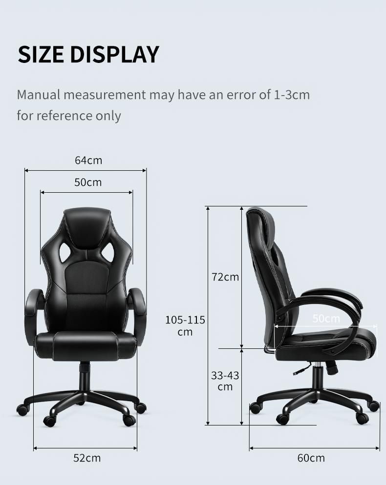 High Quality Ergonomic Adjustable PU Leather Mesh Swivel Racing Style Office Task PC Computer Silla Gamer Gaming Chair