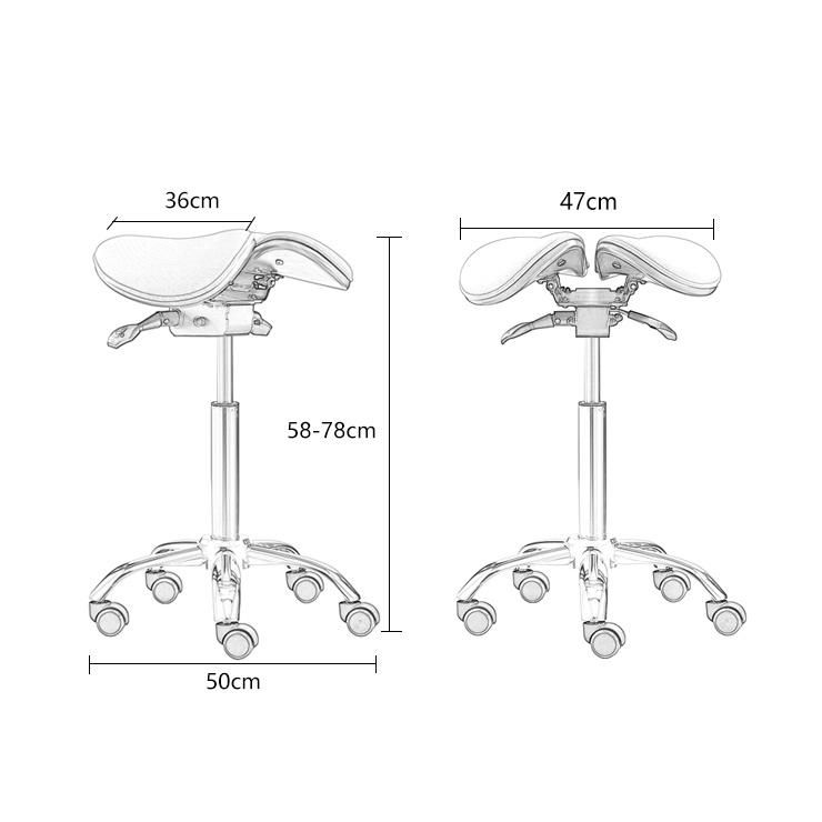 Factory PU Foam Saddle Beauty Salon Chair Price with Backrest