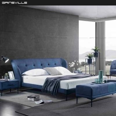 Top Seller Bedroom Home Furniture Set King Bed Queen Bed with Metal Headboard Gc1818