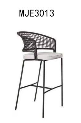 Factory Outdoor Furniture Aluminum Frame Rattan Bistro High Bar Stool