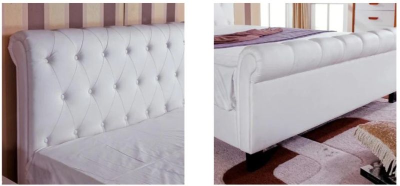 China Modern Fabric Leather Beds for Bedroom Furniture