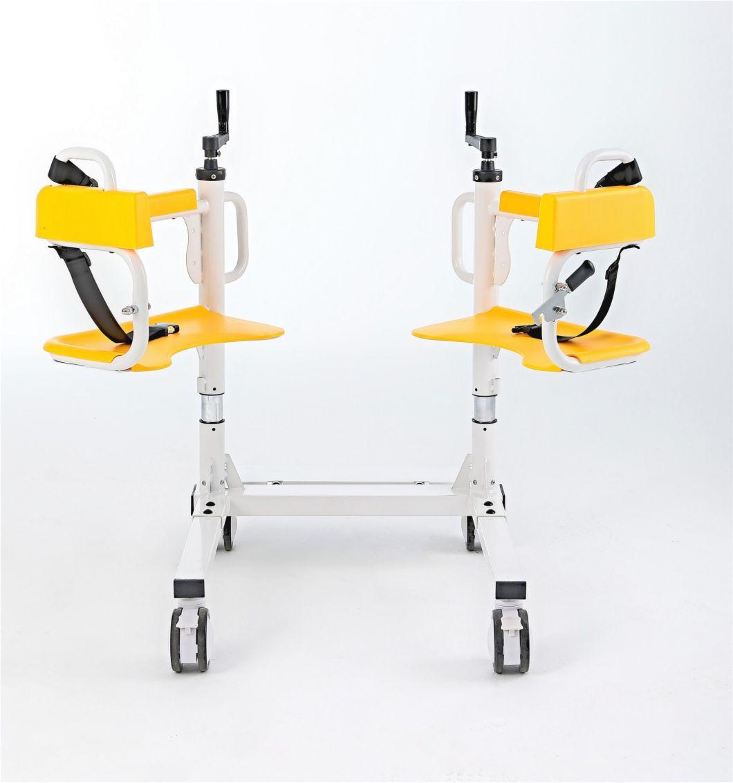 Mn-Ywj001 Patient Transfer Chair Multifunctional Wheeled Chair for Disabled Elderly Handicapped