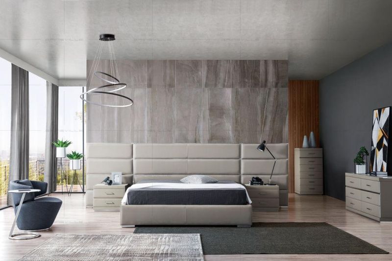 Italian Furniture Modern Bedroom Bed King Size Bed with Storage Base Gc1731