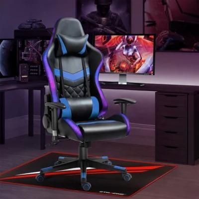 RGB Light Racing Gaming Chair with Bluetooth Speaker